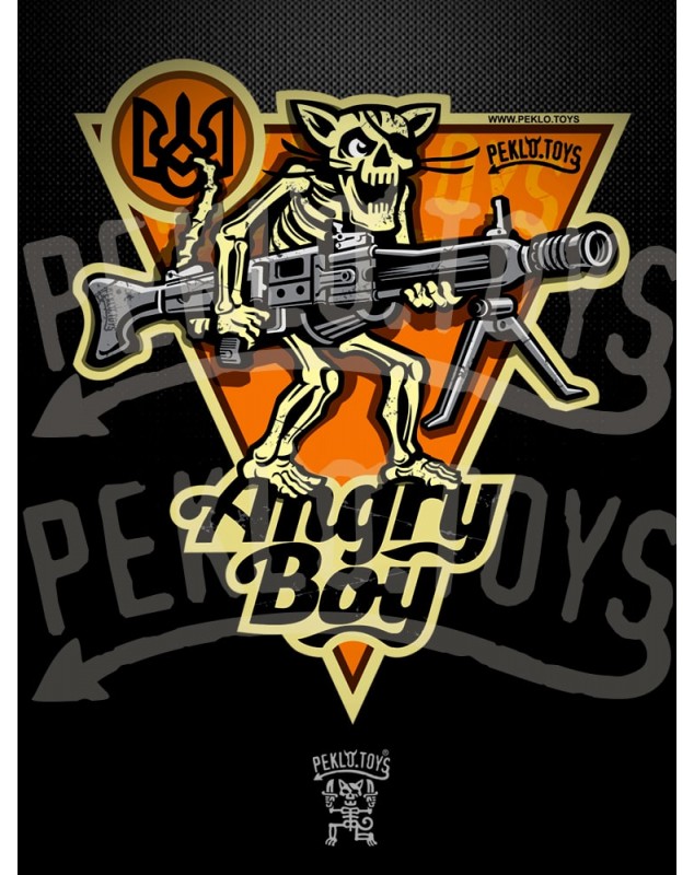 Наліпка на авто "Angry boy"